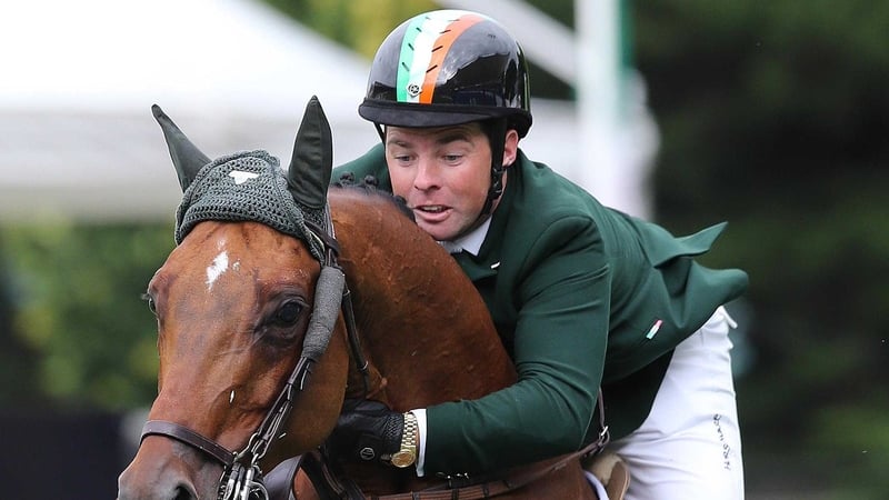 Cian O'Connor's round was impeded by an official walking into his path during his round