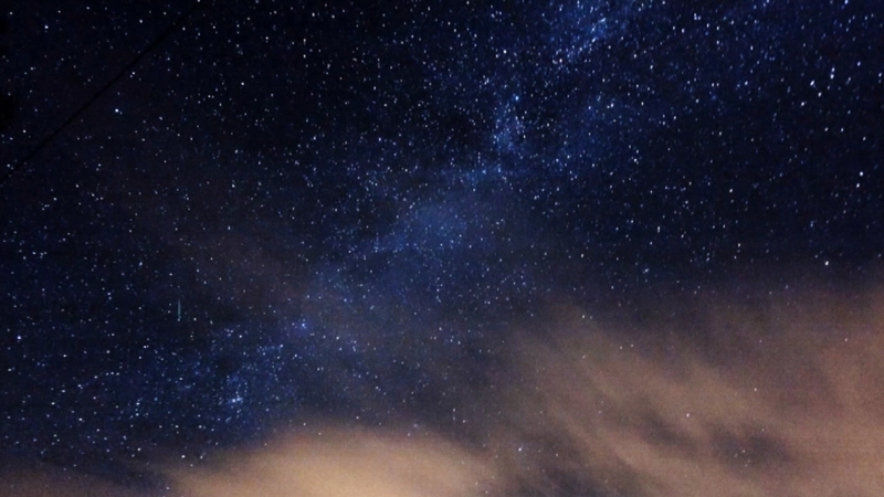 Meteor display was visible in clear skies