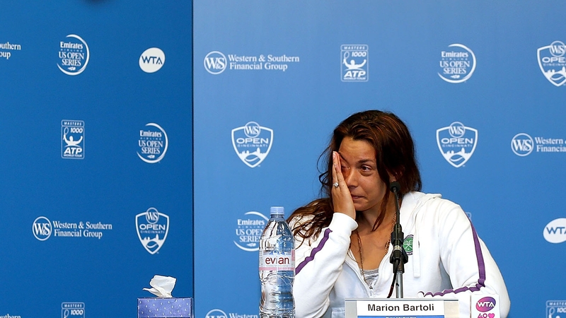 Marion Bartoli of France announced her retirement from professional tennis at a news conference at the Western & Southern Open