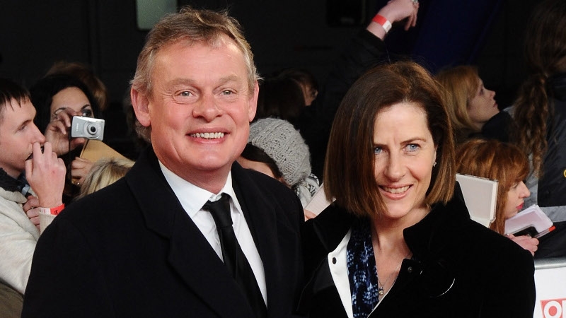 Martin Clunes (here with his wife Phillippa) will star as Sherlock Holmes' creator Arthur Conan Doyle