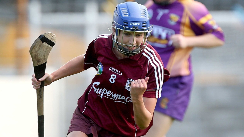 Galway's Niamh Kilkenny celebrates scoring the only goal of the game