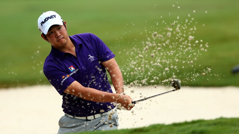 John Huh shot a 70 at a soggy Sedgefield Country Club