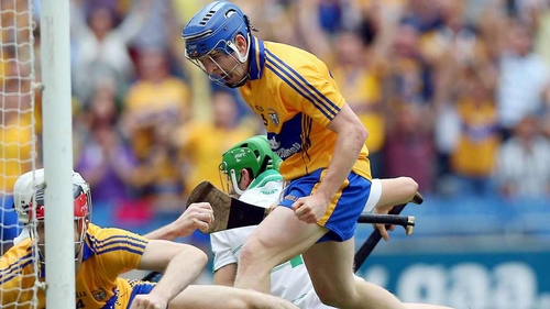 Padraig Collins celebrates Clare's goal