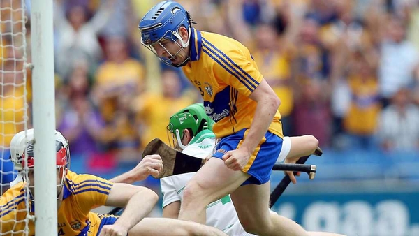 Padraig Collins celebrates Clare's goal