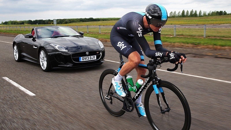 Froome was recently presented with a new F-TYPE by Jaguar to celebrate his remarkable Tour win