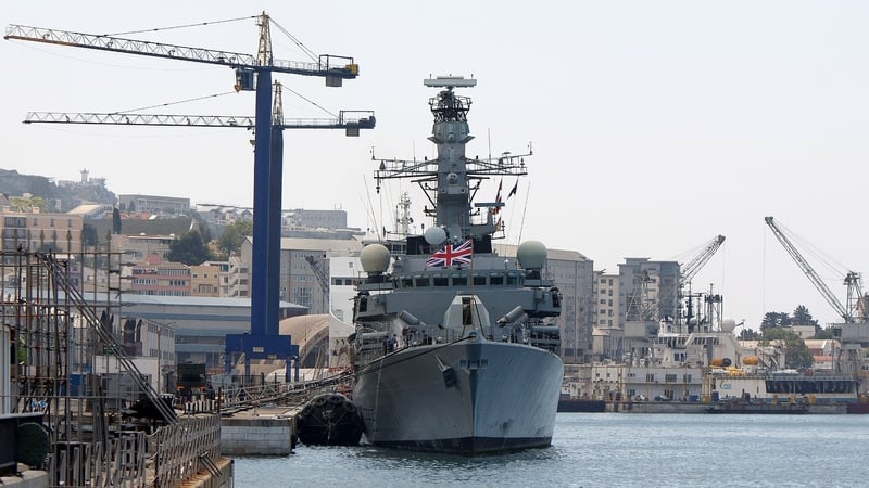 The frigate HMS Westminster docked in port this morning