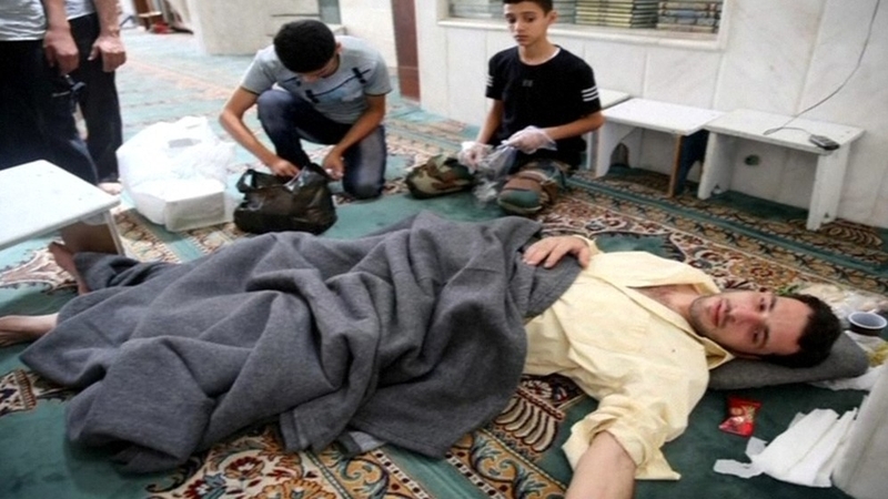 Activists said government forces launched a nerve gas attack