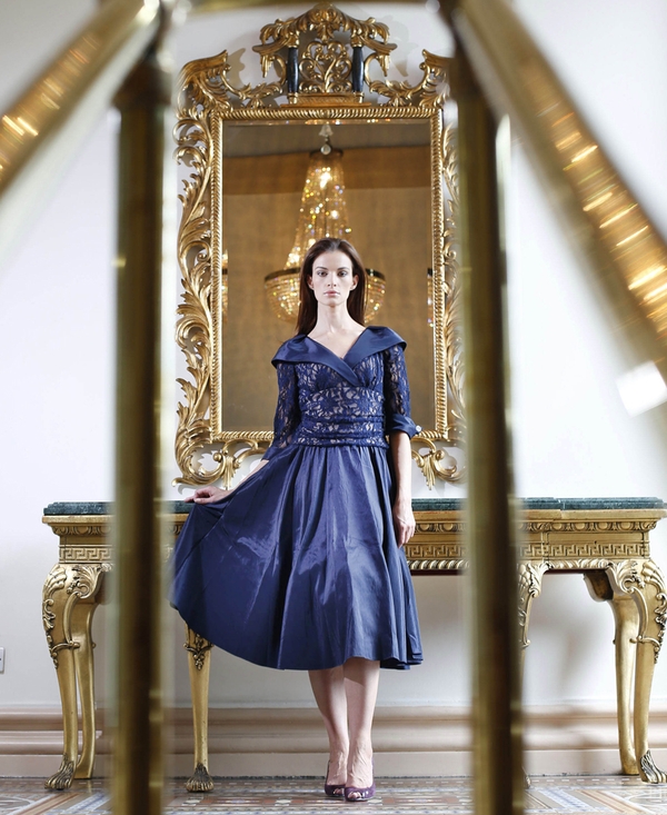 Karen Fitzpatrick modelling a dress from TK Maxx'a a/w collection