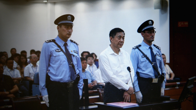 Bo Xilai appearing in court on bribery and corruption charges