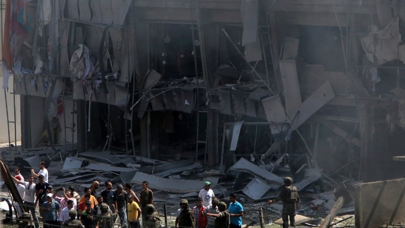 Several buildings were damaged near the al-Salam mosque