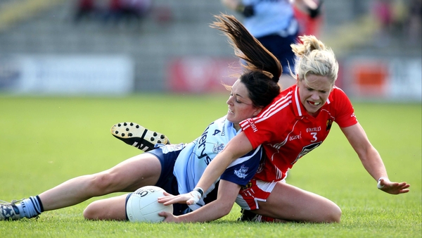 Dublin's Sinead Goldrick and Angela Walsh of Cork clash during last year's quarter-final which Cork won
