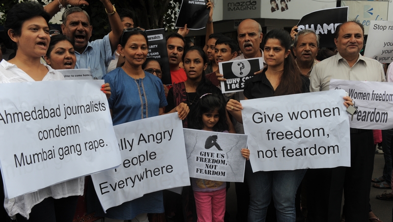 There were protests in Mumbai over the incidence of violence against women following the incident