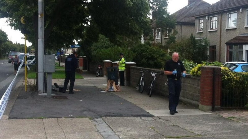 The scene on Glasnevin Avenue was examined by a garda forensic team