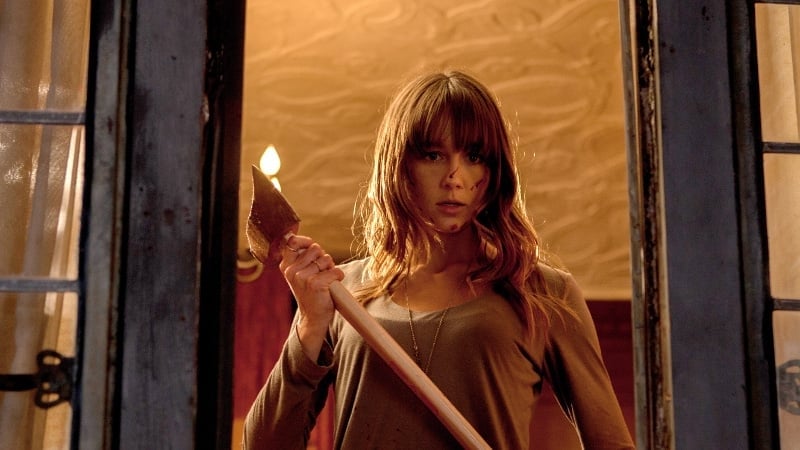 Careful with that axe Erin . . . it's very much bloody hell in You're Next.