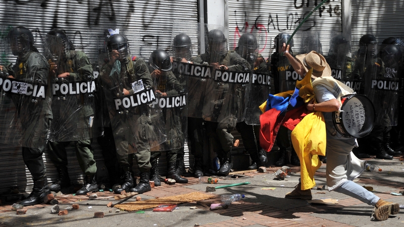 Farmers have protested in Bogota over policies they say have impoverished them