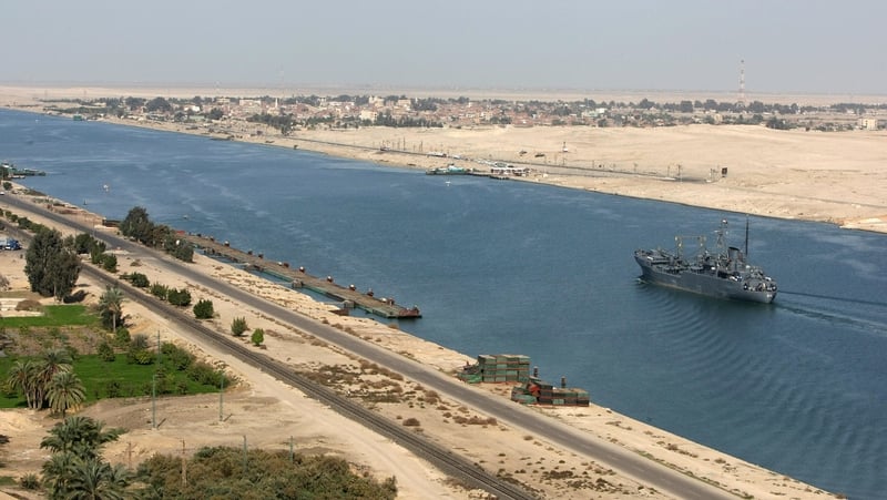The Suez Canal is a key global shipping line