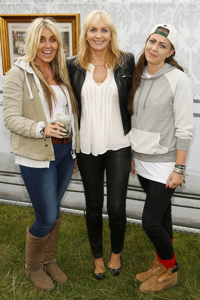 Miriam O'Callaghan with her daughters Georgia and Jessica