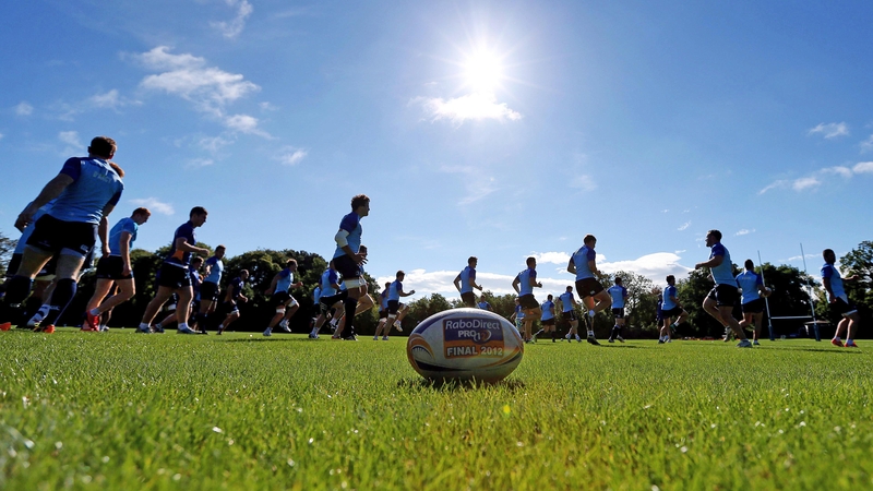 Bright sunshine as the Leinster players trained yesterday ahead of the new season
