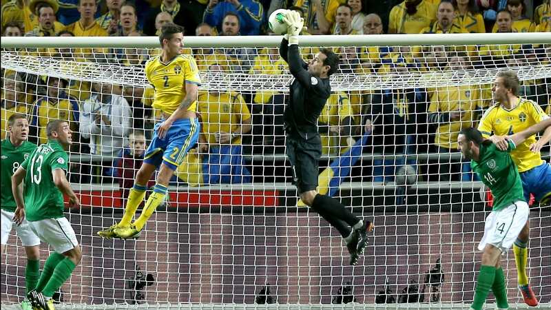 David Forde safely collects in Stockholm