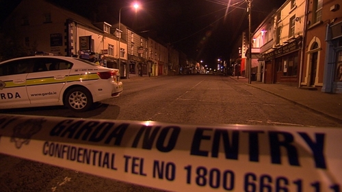 The area around the Square Bar was sealed-off last night