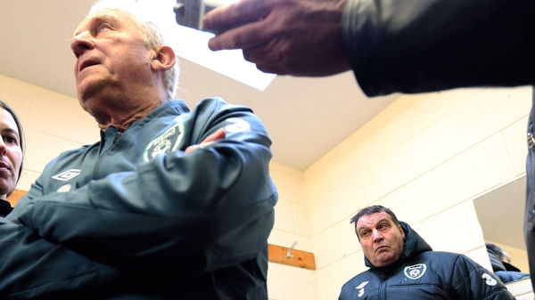 Marco Tardelli (back right) has defended under-fire Ireland manager Giovanni Trapattoni