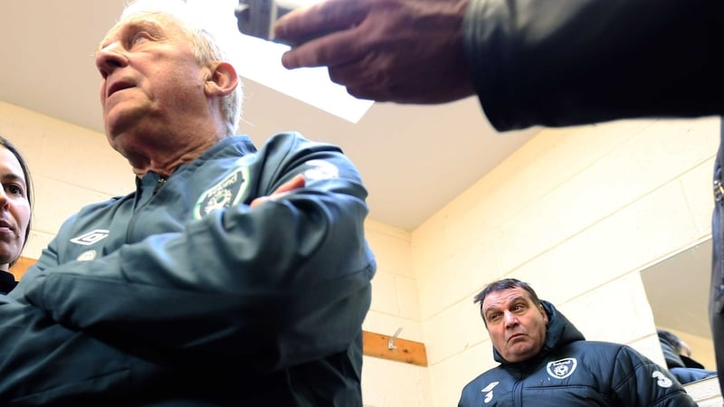 Marco Tardelli (back right) has defended under-fire Ireland manager Giovanni Trapattoni