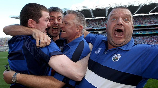 The Waterford management celebrate their third All-Ireland Minor title following wins in 1929 and 1948.
