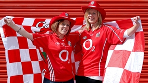 Sea of red - Yvonne Johnson & Deirdre Collins show their support for Cork