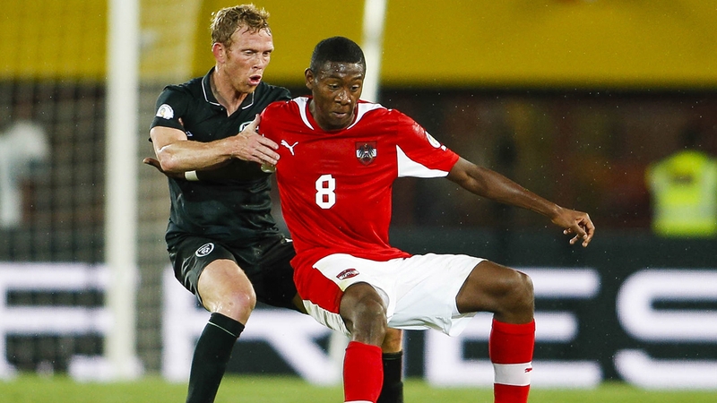 David Alaba was the difference between the two sides and hit the winning strike as Ireland were beaten in Vienna