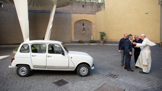 A priest from northern Italy gave the Pope a 1984 Renault 4 with about 300,000km on the clock