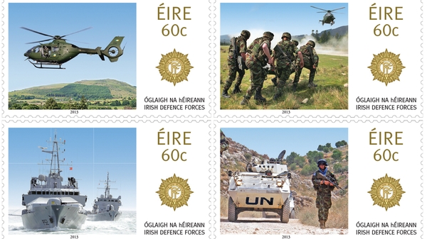 The 60c set depicts the Army, Navy, Air Corps and Reserve Defence Force