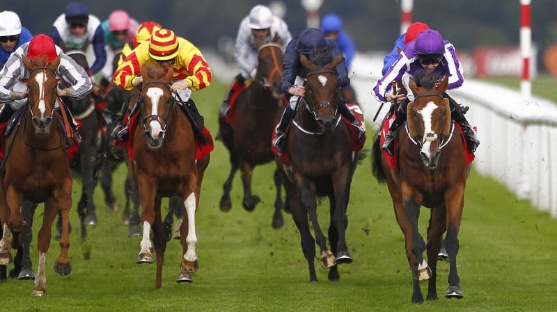 Leading Light (r) finished a length and a quarter clear of Talent and Galileo Rock