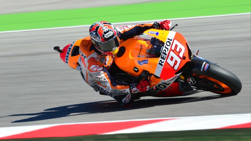 Marc Marquez set the lap record at one minute 32.915 seconds