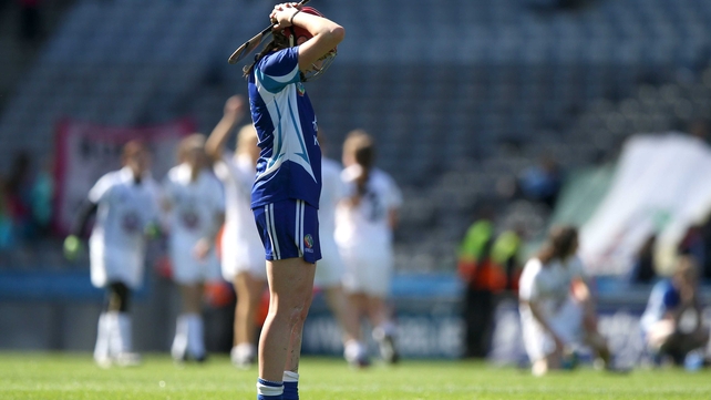 A dejected Sarah Ann Fitzgerald at the final whistle