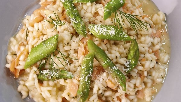 Smoked Salmon and Lemon Risotto with Asparagus