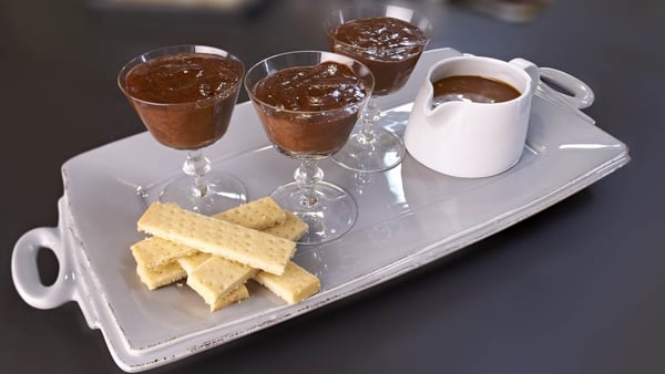 Chocolate Mousse with Salted Caramel Sauce and Sho