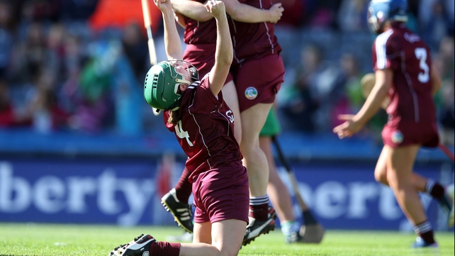 Colette Gill celebrates at the end