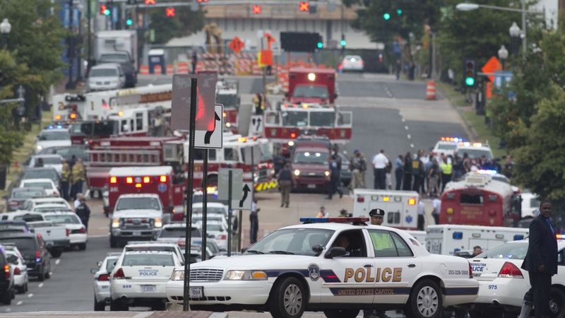 The shooting left 13 people dead and about a dozen injured at the Navy Yard in Washington DC