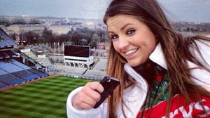 Mayo fan Shelley O'Brien on top of Croke Park