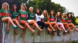 A group of random Mayo fans sitting nonchalantly on a wall; sent in by Rebecca Casey