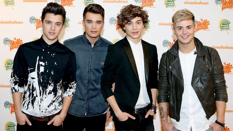 JJ Hamblett with his Union J band mates, Josh Cuthbert, George Shelly and Jaymi Hensley