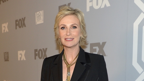 Jane Lynch paid tribute to her former co-star Cory Monteith at the Emmys
