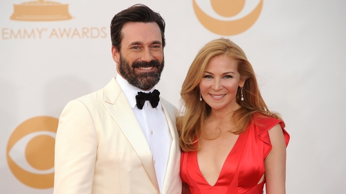 Jon Hamm and partner Jennifer Westfeldt at Sunday night's Emmys