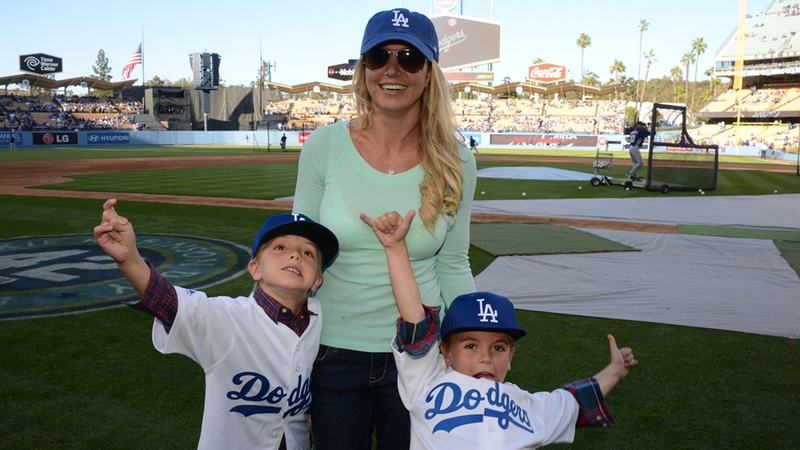 Britney Spears with sons Jayden and Sean