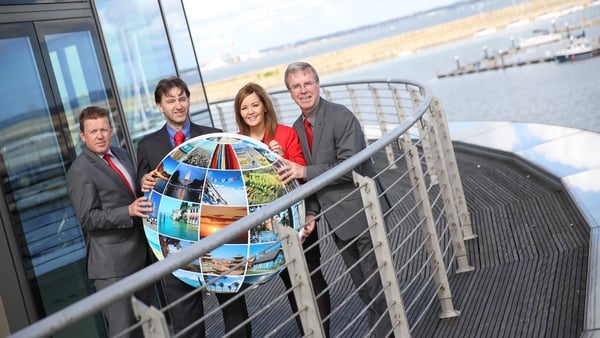 Conall Boyle from Bank of Ireland; Joe Mitchell, CEO of Tapastreet; Dawn Guiney from Kernel Capital & John O’Dea from Enterprise Ireland at today's investment event