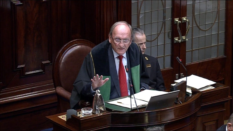 Ceann Comhairle Sean Barrett described the situation as a 'shambles'