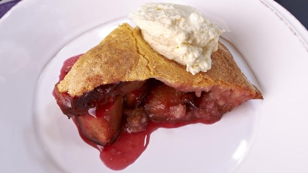 Rustic Plum Pie