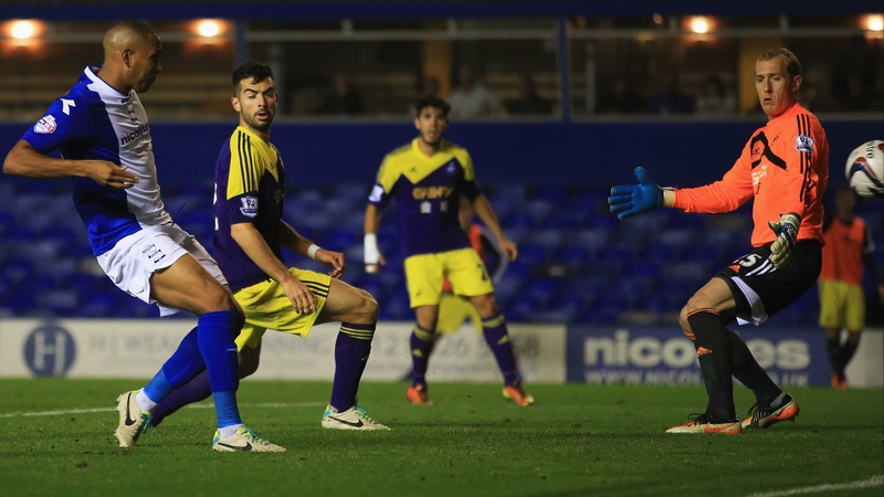 Matt Green slots the ball home from close range