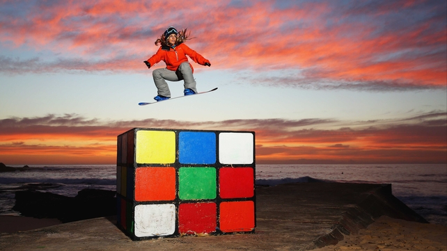 Australian snowboarder Steph Magiros poses during a portrait session in Sydney, Australia.