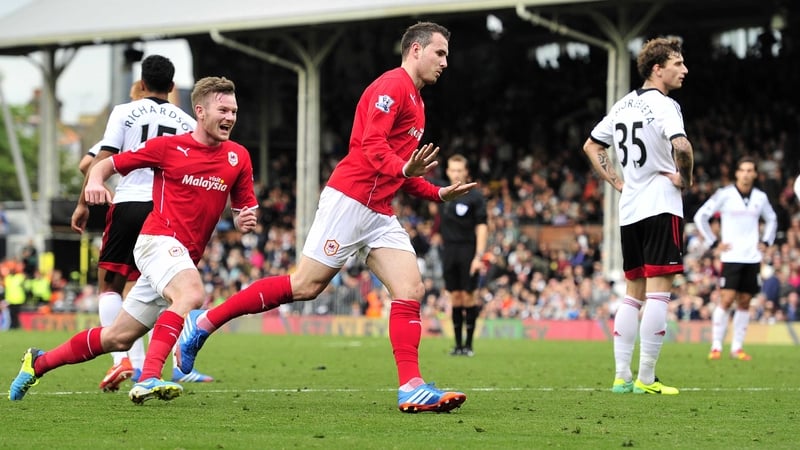 Jordan Mutch celebrates his late winner against Fulham
